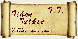 Tihan Tulkić vizit kartica